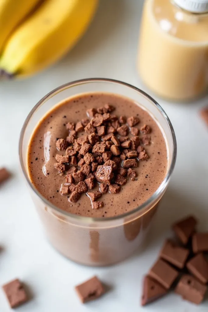 Vegan Chocolate Banana Breakfast Smoothie