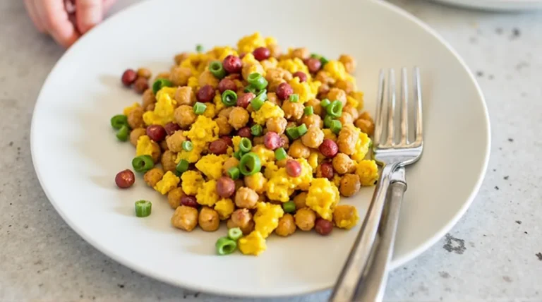 Vegan Savory Chickpea Breakfast Scramble
