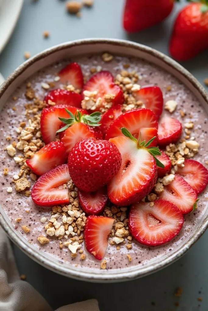 Vegan Strawberry Chia Breakfast Pudding