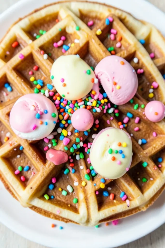 Whimsy Food Enchanted Sprinkle Waffles