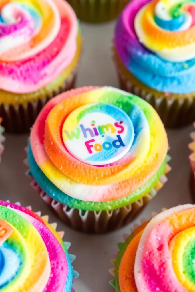 Whimsy Food Rainbow Cotton Candy Cupcakes