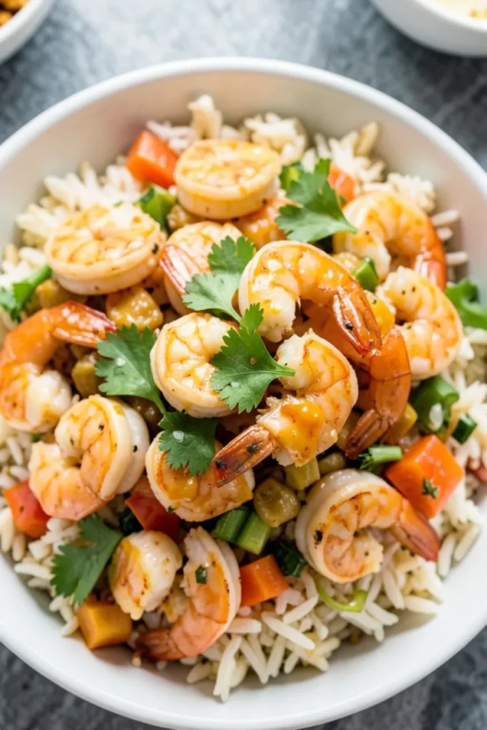 Garlic Butter Shrimp Rice Bowls
