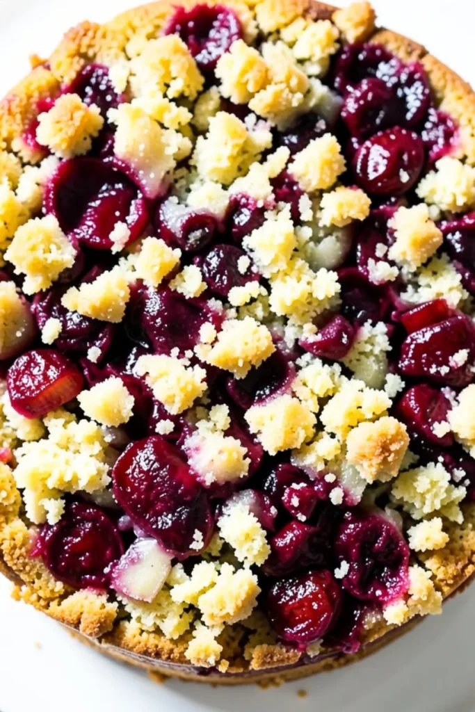 Rhubarb Crumble Cake