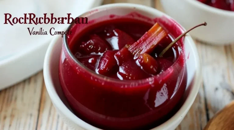 Roasted Rhubarb Vanilla Compote