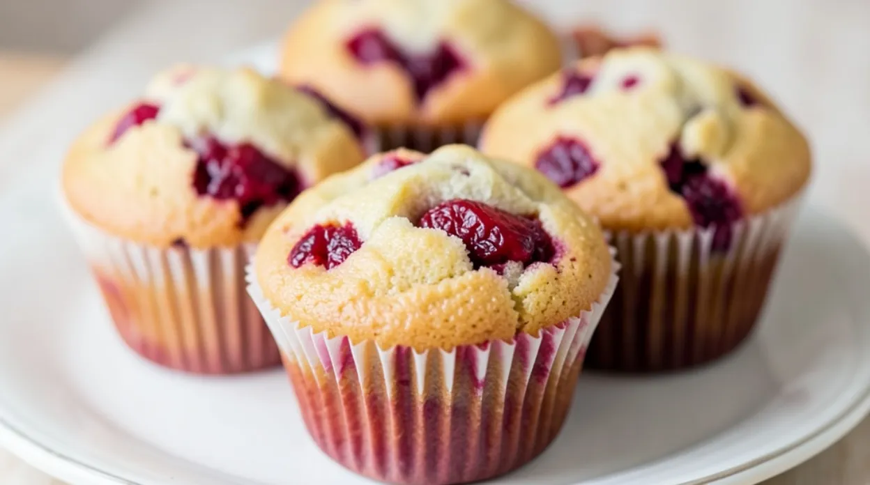 Strawberry Rhubarb Muffins